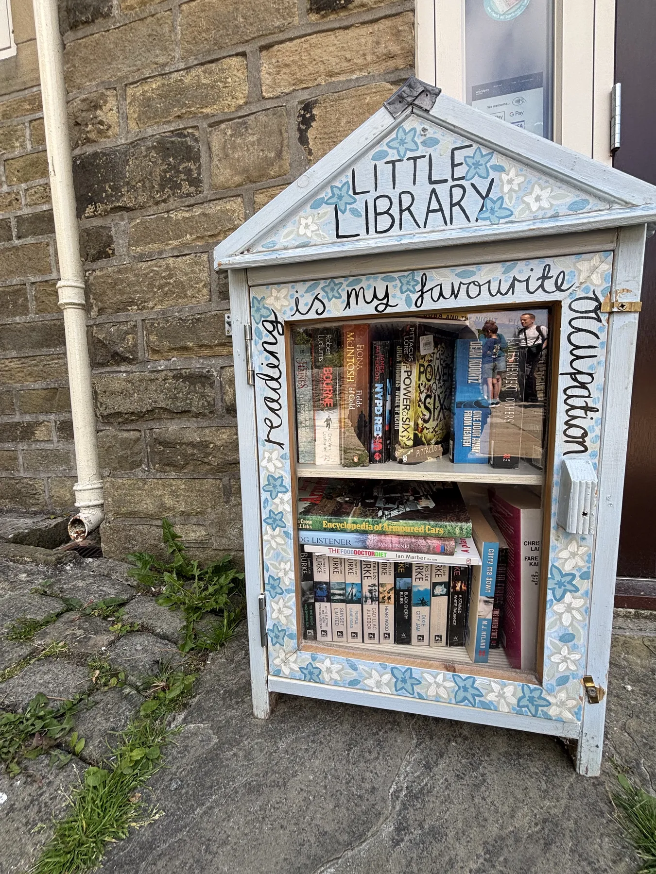 A little free library in Haworth, in the heart of Brontë Country